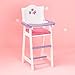 Olivia's Little World - Polka Dots Princess Baby Doll High Chair - Grey