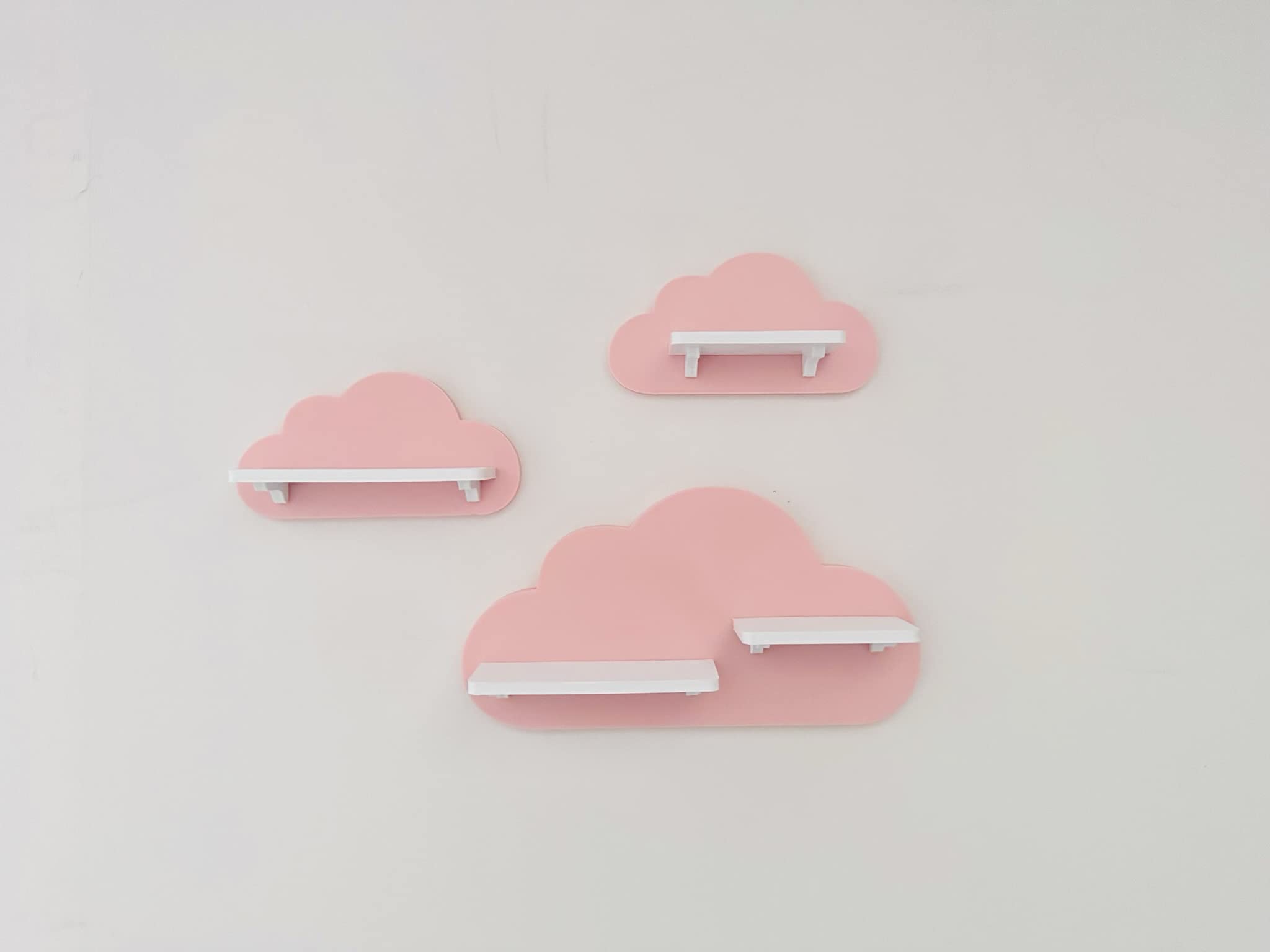 PsGreen Set of 3 Pink Clouds Compatible with Toniebox Tonie Figures