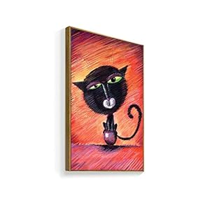 Framed Home Artwork Lovely Kitten for Living Room Bedroom