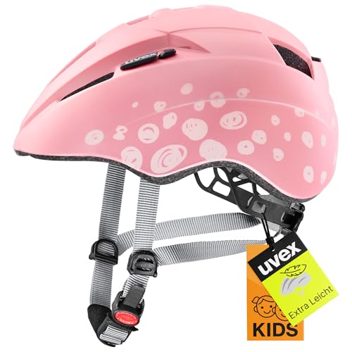 uvex Kid 2 cc Kinderfahrradhelm, pink Polka, 46-52 cm