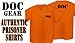 Prisoner Costume Top Orange DOC Jail Convict Uniform SHIRT