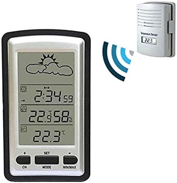 Weather Station, Professional Wireless Digital Thermometer with Indoor/ Outdoor Temperature, Humidity, Forecast, Clock with Accurate Remote Thermometer Sensor