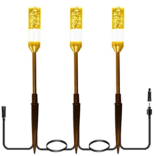 Verlängerungsleuchte B-right 3er Set Gartenleuchte mit Erdspieß, warmweiß,Gartenbeleuchtung, Landschaftslicht Gartenlampe mit Kabel für Outdoor (Zubehör, Verlängerungsleuchte, erhälten keinen Stecker)