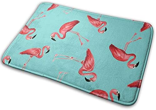 Flamingos 3D Printing Doormat Kitchen Front Door Mats Non Slip Carpets Area Entry Rugs for Bedroom Living Room Kitchen Garden (23.6 '' X 15.7'')