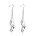 KOREA-JIAEN Fashion Earrings S925 Sterling Silver Plated Base Dangle Earring Jewelry (Tassels)