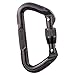 Omega Pacific Carabiner D, Screw Locking, USA Made, ISO Cold Forged Aircraft Aluminum Alloy for Climbing, Safety, Rescue, Industrial, and Arborist Uses