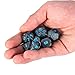 Frienda Zinc Alloy Metal Polyhedral 7-Die Dice Set for Dungeons and Dragons RPG Dice Gaming D&D Math Teaching, d20, d12, 2 Pieces d10 (00-90 and 0-9), d8, d6 and d4 (Ink Black and Blue)
