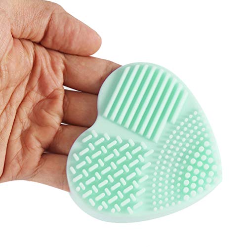 JASSINS 2 Pack Makeup Brush Cleaning Tool/Cosmetic Brush Washing Silicone Egg for Makeup Brushes (Pink+Lake Green) - Thumbnail 6