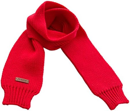 Chihom Kids Scarf Unisex Toddler Boys Girls Winter Knitted Warm Wrap Scarfs Neck Warmer with Fashion Looking Red