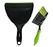 Alpha Omega Home Cleaning Brush Set: Dustpan & Brush Set, Household Scrub Brush and Pan Cleaning Brush (Dish Cleaning Brush) - Strong and Comfortable with Non-Slip Handle, Ergonomic Design