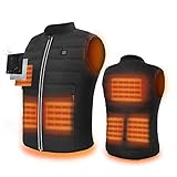 ZLTFashion 5V Heated Vest,USB Charging Electric Lightweight Body Warmer Clothes Washable Heating Pad Apparel Jacket for Men & Women Hiking, Hunting, Motorcycle, Camping (Battery Not Included)