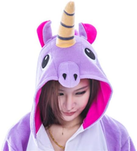 Cartoon clothing Christmas Purple Unicorn Blue Tail Onesie Pajama Costume