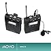 Movo WMIC70 Wireless Lavalier Microphone System - 48 Channel UHF Lapel Mic System with Cordless Mic, 3.5mm XLR Output, and Carrying Case (328-foot Range) - Lavalier Wireless Microphone System