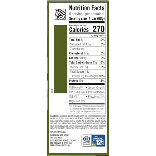 CLIF BAR – ENERGY PROTEIN BARS – TRAIL MIX – MADE WITH ORGANIC OATS – ENERGY BARS – NON-GMO – (5 PACK)