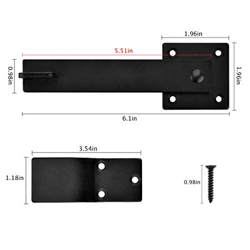 Homode Gate Flip Latch, Heavy Duty Black Double Gate Latch Lock for
