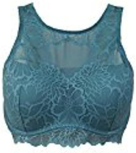 Victorias Secret Pink Lace High Neck Push-up Bralette (Extra Small, teal)