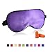 Fitglam Natural Silk Sleep Mask, Best Sleeping Mask Eye Mask Eye Cover for Travel, Nap, Meditation, Blindfold with Adjustable Strap for Men, Women and Teenagers (Green)
