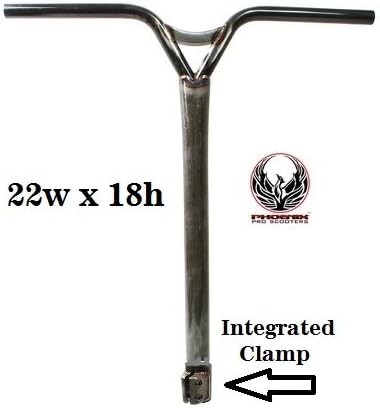 Phoenix Suicide Pro Bars For Scooters Integrated Clamp 22W x 18H RAW