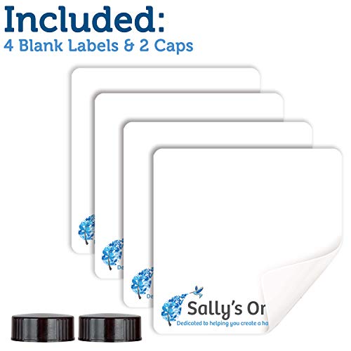 Empty Blue Glass Spray Bottles (2 Pack) - BPA Free, Lead Free - Large 16 oz Refillable Bottle for Plants, Pets, Essential Oils, Cleaning Products - Black Trigger Sprayer w/Mist and Stream Settings