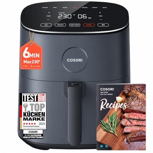 Cosori Airfryer, Max 230°C, 4,7L 7-in-1 Heißluftfritteuse