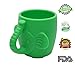 Baby Kid Sippy Cup Mug For Toddlers Learning Cup Elephant Design Great For Baby’s Interaction Dexterity Food Grade Silicone BPA FREE Bambini Bear - Lime Green