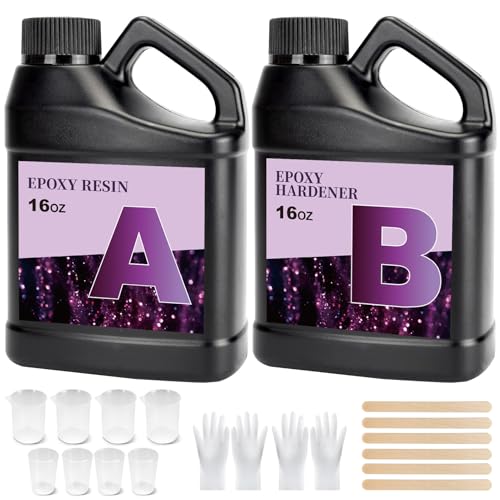 32oz Crystal Clear Epoxy Resin, Epoxy Resin Kit Casting Resin for Beginners at Amazon