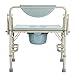 Extra Wide Height Adjustable Bedside Commode Seat Toilet Potty Chair Toilet Safety Frame Portable Versatile Multifunctional Elderly Disabled Handicapped People Hospital Medical Slip-Resistant Chair
