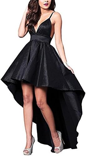 Elleybuy Spaghetti Strap High Low Prom Dress A Line Backless Formal Cocktail Dresses US12