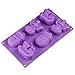 Christmas Silicone Cake Mold Snowman Reindeer Sleigh Cake Chocolate Jelly DIY Molds Soap Making Mould (purple)