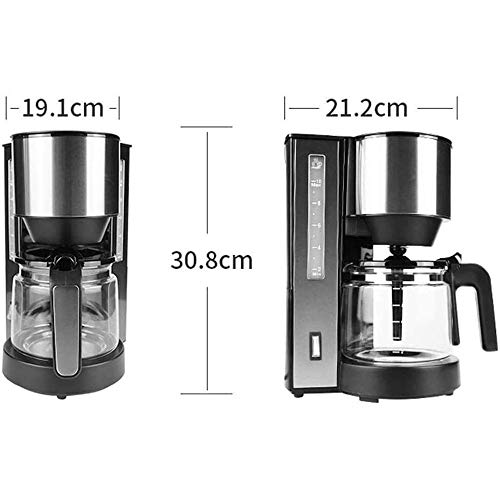 AJH Filterkaffeemaschine Kaffeemaschine, 1,25 l Glaskrug Abnehmbare Filterkaffeemaschine Anti-Tropf-Mühle – Bild 3