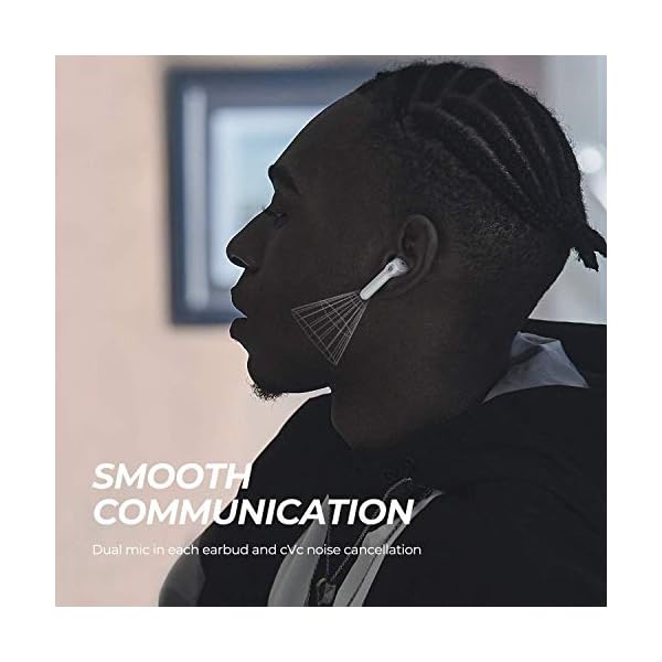 SOUNDPEATS-TrueAir2-Wireless-Earbuds-Bluetooth-V52-Headphones-Wireless-Earphones-with-Qualcomm-QCC3040-TrueWireless-Mirroring-4-Mic-cVc-80-Total-25-Hours-White SoundPEATS TrueAir2 Wireless Earbuds Bluetooth V5.2 Headphones Wireless Earphones with Qualcomm QCC3040 TrueWireless…