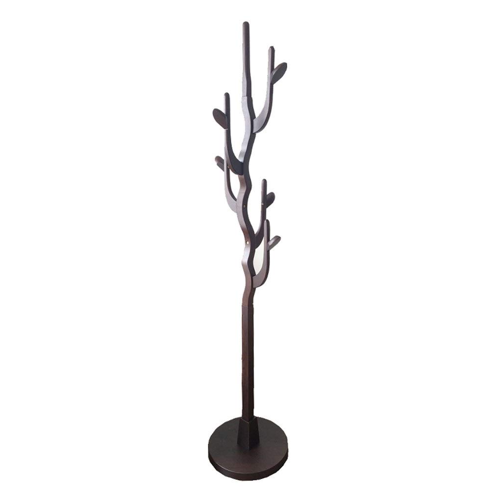 Best Gold Metal Walnut Wood Hall Tree Coat Hat Rack