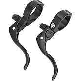 Brake Levers 1 Pair Aluminum Alloy Lightweight 31.8mm for Road (Black)