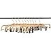 LOHASHOME 10-Pack Natural Finish Wooden Pant Hangers with Anti-Rust Hook and 2-Adjustable Clips