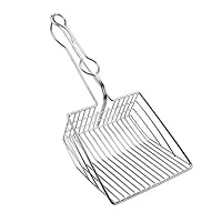 Pxyz Cat Litter Scoop Stainless Steel Wire, Instant Filter Litter Box Scooper (Silver)
