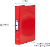 Oxford A4 Ring Binders 3 Pack Glossy Red Green Blue 40 mm Spine view 2