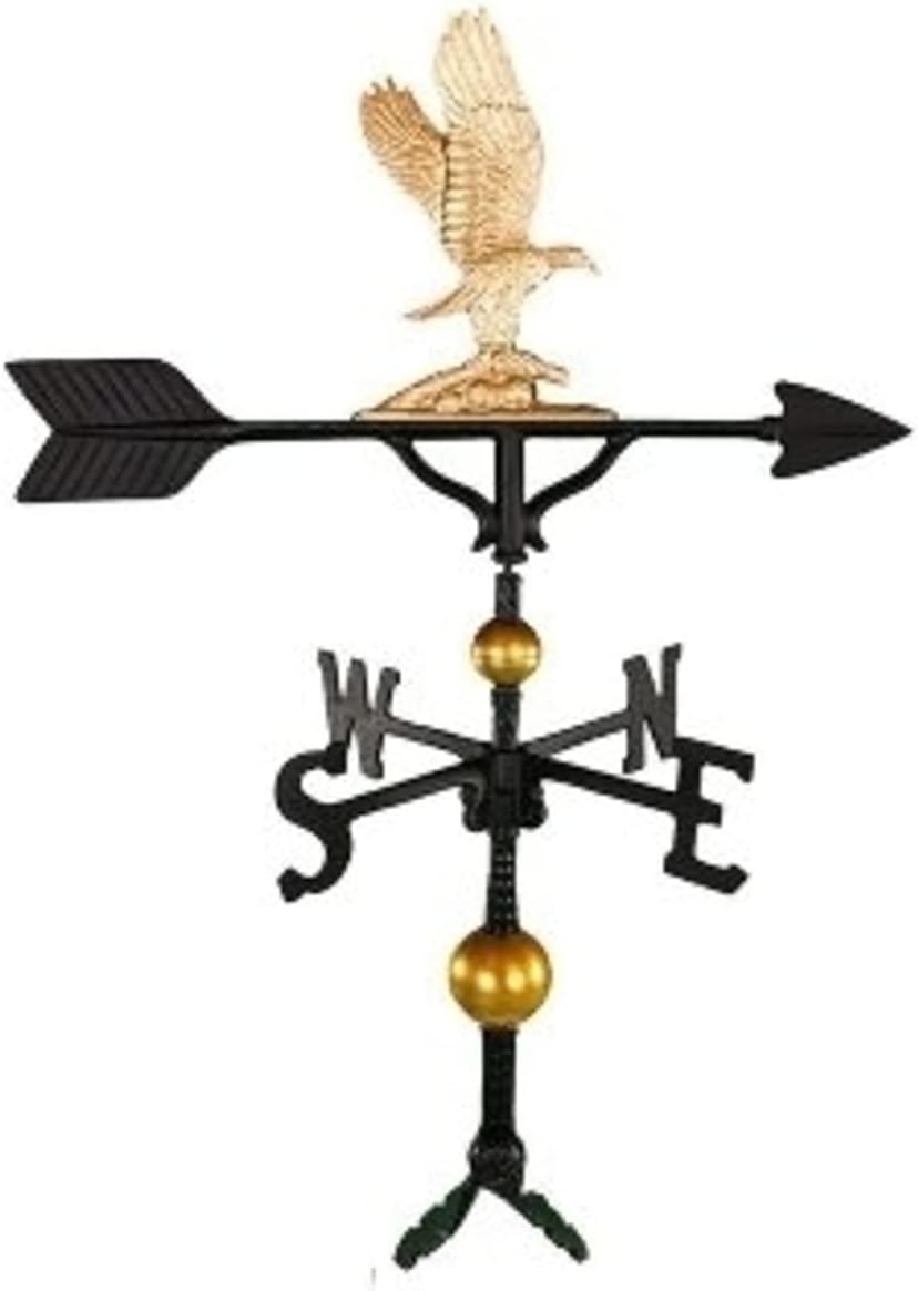 Weathervanes - Montague Metal Products 32-Inch Deluxe Weathervane with Gold Eagle Ornament