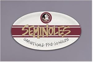 Magnolia Lane Florida State Seminoles Oval Plate 680g, 12.25-inch Length, Serverware, Kitchen Accessories