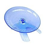Generic Flying Saucer Exercise Wheel Jogging Running Silent Spinner for Hamsters Blue