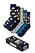 Fast Food 5 Pair Gift Set Variety Pack Multicolor Carded Cotton Novelty Crew Dress Socks (UNISEX)