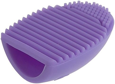 Yosa Cleaning MakeUp Washing Brush Silica Glove Scrubber Board Cosmetic Clean Tools Makeup Brush Cleaner (purple)