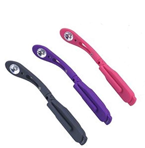 fromaplacefaraway Book Reading Night Light Flexible Tiny Clip LED Light with Batteries Included (Black)