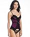 Topmelon Women's Bustier Corset Sexy Girdle Waist Cincher with Garter Belt; XXL; Purple
