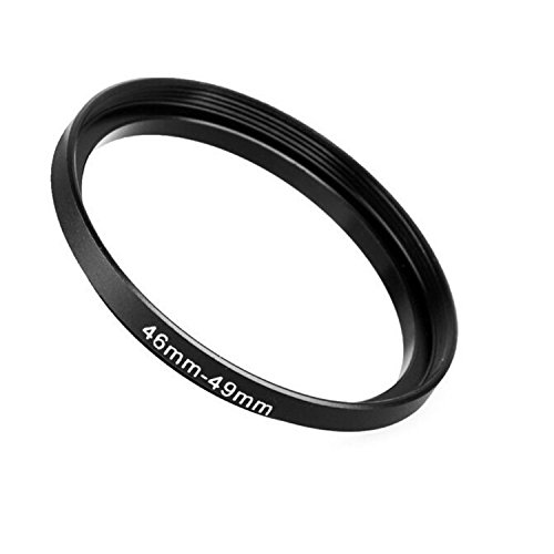 Fotodiox Metal Step Up Ring, Anodized Black Metal 46mm-49mm, 46-49 mm