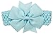 Wehous 8 Pcs Baby Girl's Headbands Turban Chiffon Hairband for Newborn and Children Pink