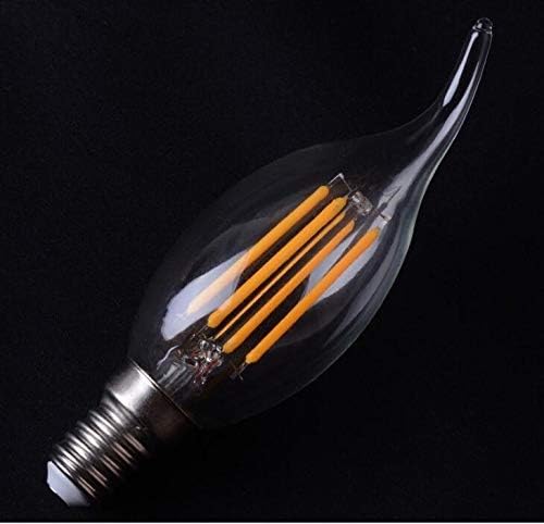 ENGEYA E14 LED Flame Light Bulb 4W,40W Incandescent Bulbs Equivalent,Small Edison Screw Clear Candle Light Bulb,Non-Dimmable/ AC220-240V/ 400 Lumens/Warm White 2700K,10-Pack - Image 4