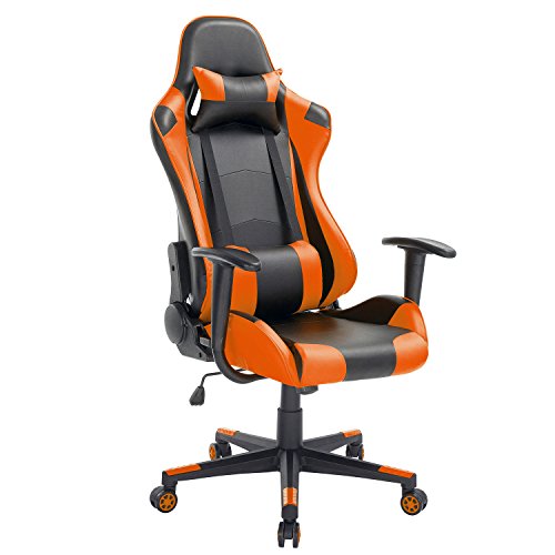 Modern-Depo High-Back Swivel Gaming Chair Black & Orange ...