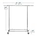 Basics Hardware Elegant Commercial Grade Clothing Garment Rack, Extendable Hanging Rack, Chrome Rolling Rack