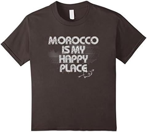Kids Morocco Is My Happy Place T-shirt Africa Tee 4 Asphalt