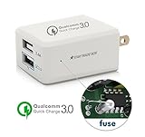 3.0 Fast Charger 3.0 Quick Wall Usb Charger 24W Adaptive For Galaxy S8 / S7 / S6 / Edge / Plus Note 5/4 iPhone X / 8/7 / 6S and More.